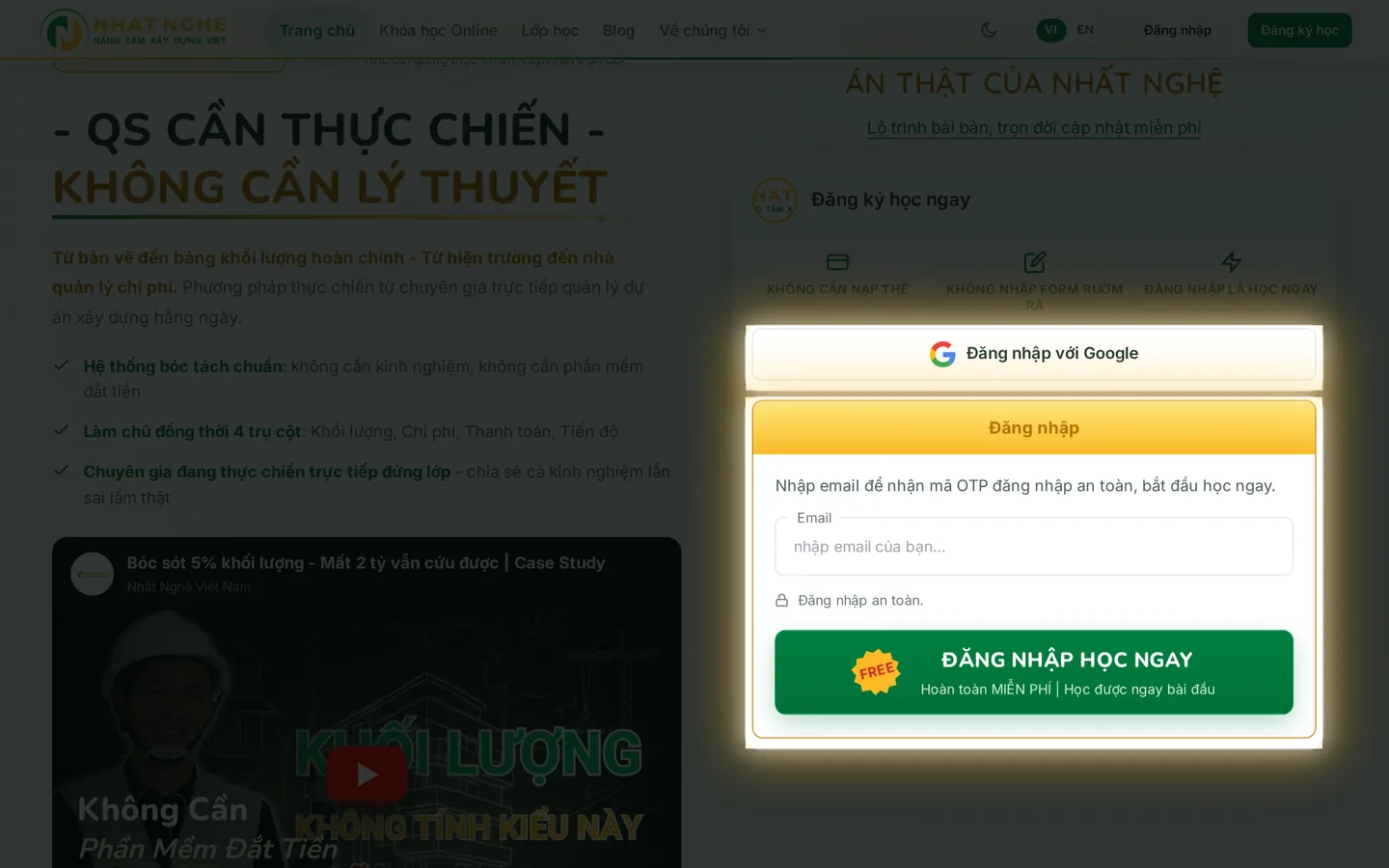Email đã đăng ký: nhập OTP để đăng nhập đúng tài khoản cũ