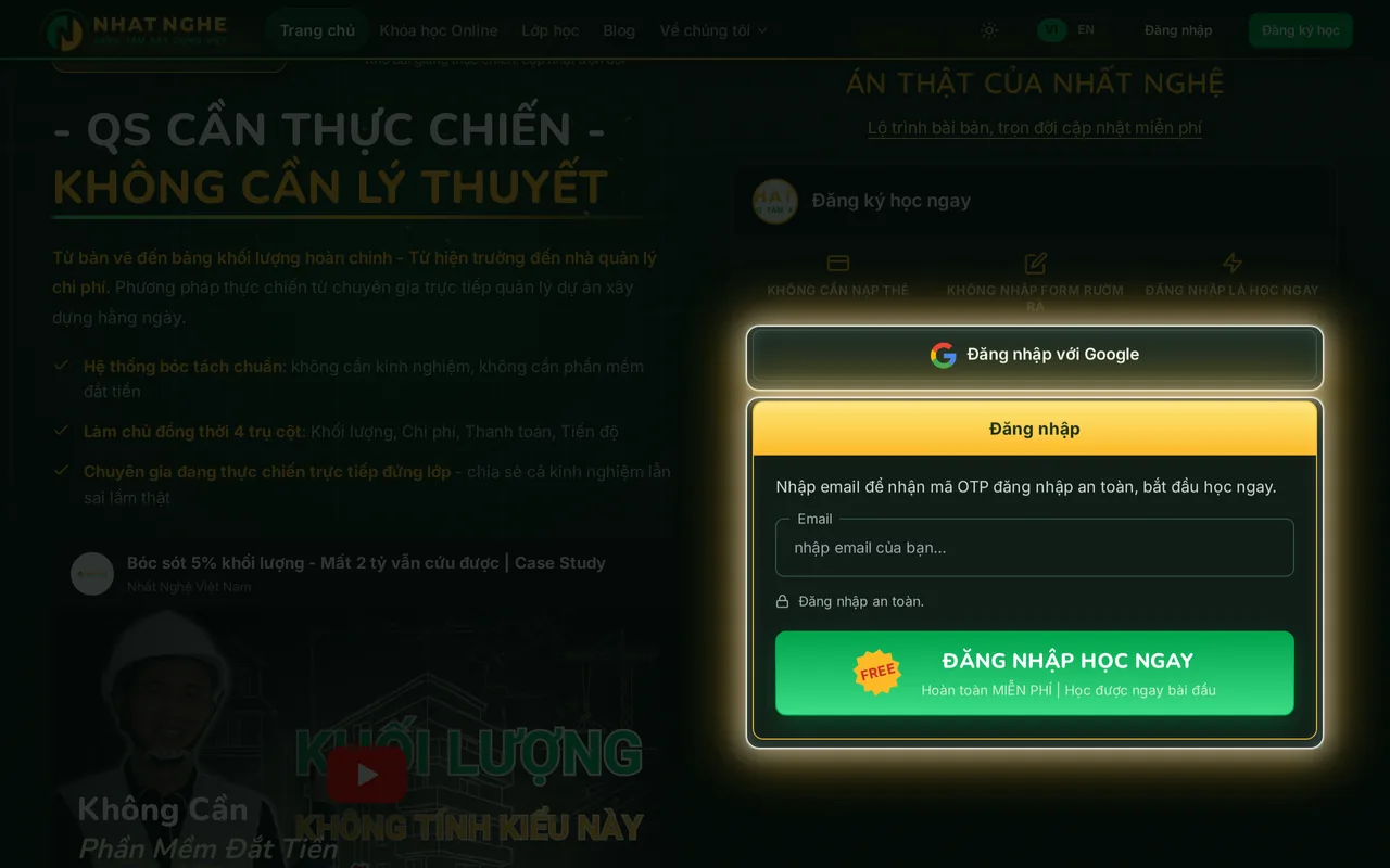 Đăng nhập với Google, vào thẳng không cần OTP