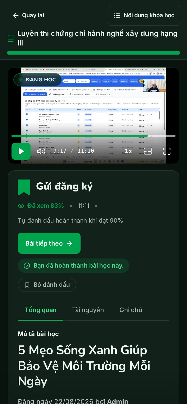 Trình phát vừa khung trên điện thoại, nút chạm đủ lớn