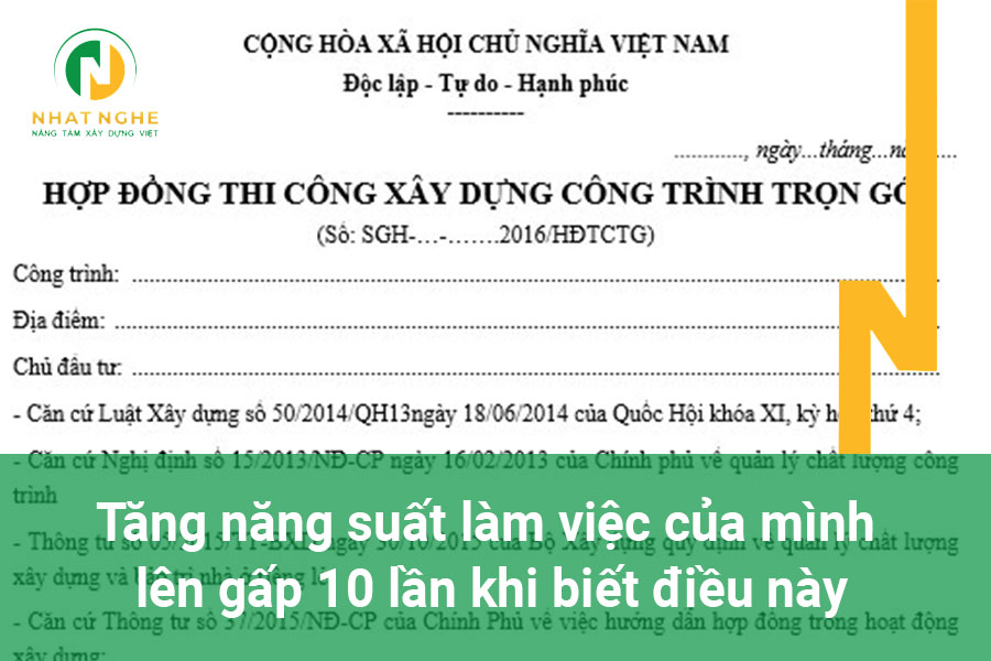 hợp đồng xây dựng